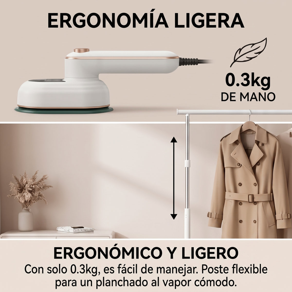 Mini Plancha de Vapor para Maleta
